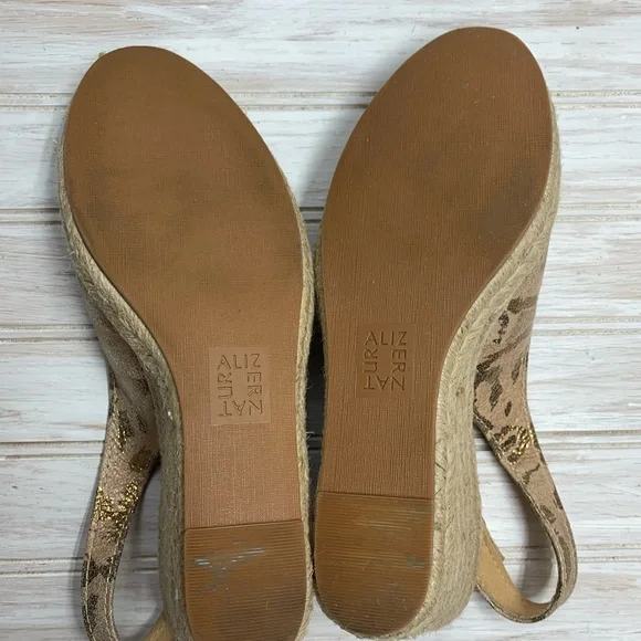 Naturalizer “Pearl” Leopard Print Slingback Espadrille Wedges Sz 8 - Picture 8 of 9